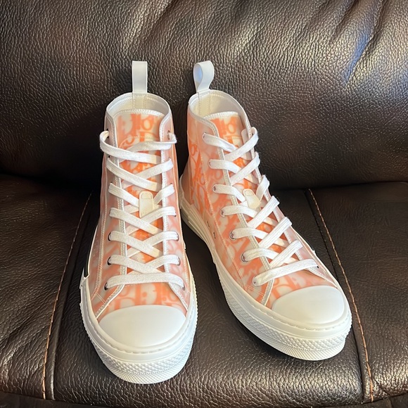 Dior men’s limited edition oblique logo monogram B23 high top sneakers NEW - Picture 10 of 12
